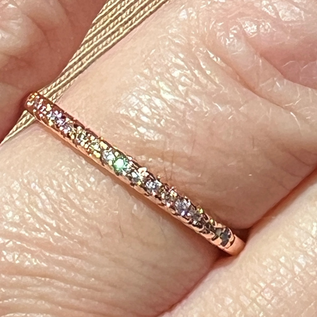Rose Gold Zircon Ring 8